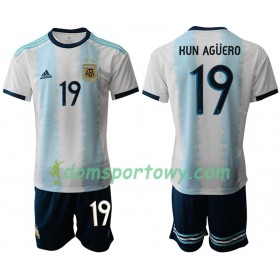 Koszulka Argentyna Sergio Agüero 19 Dziecięcy Domowe Koszulki Piłkarskie Copa América 2019 Krótki Rękaw